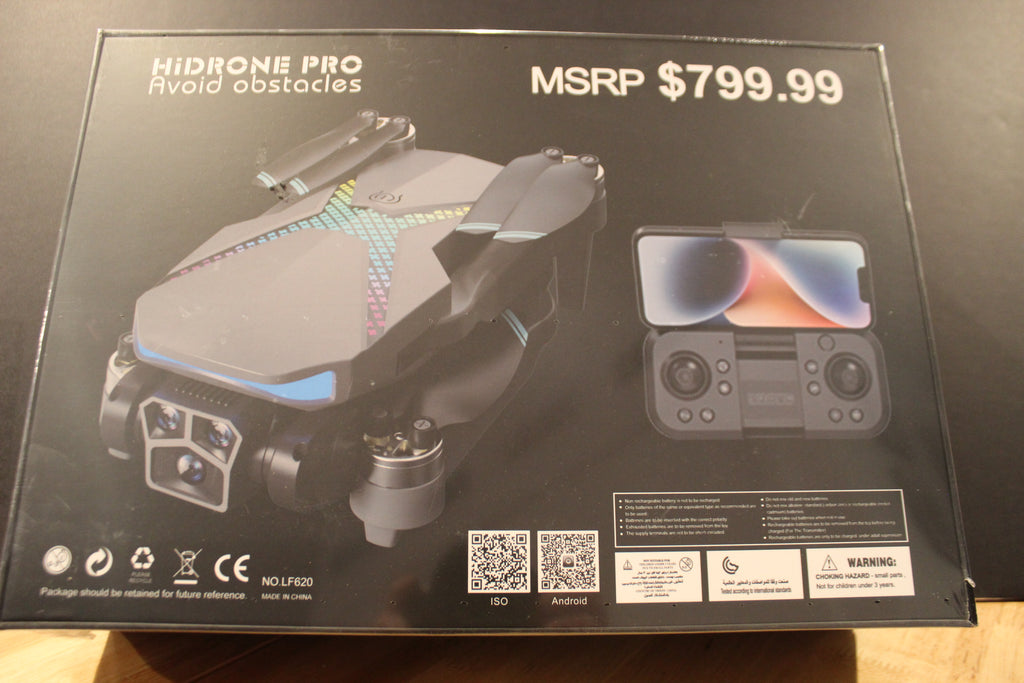 HiDRONE PRO – Foldable 4K Drone with Triple HD Cameras & Obstacle Avoidance