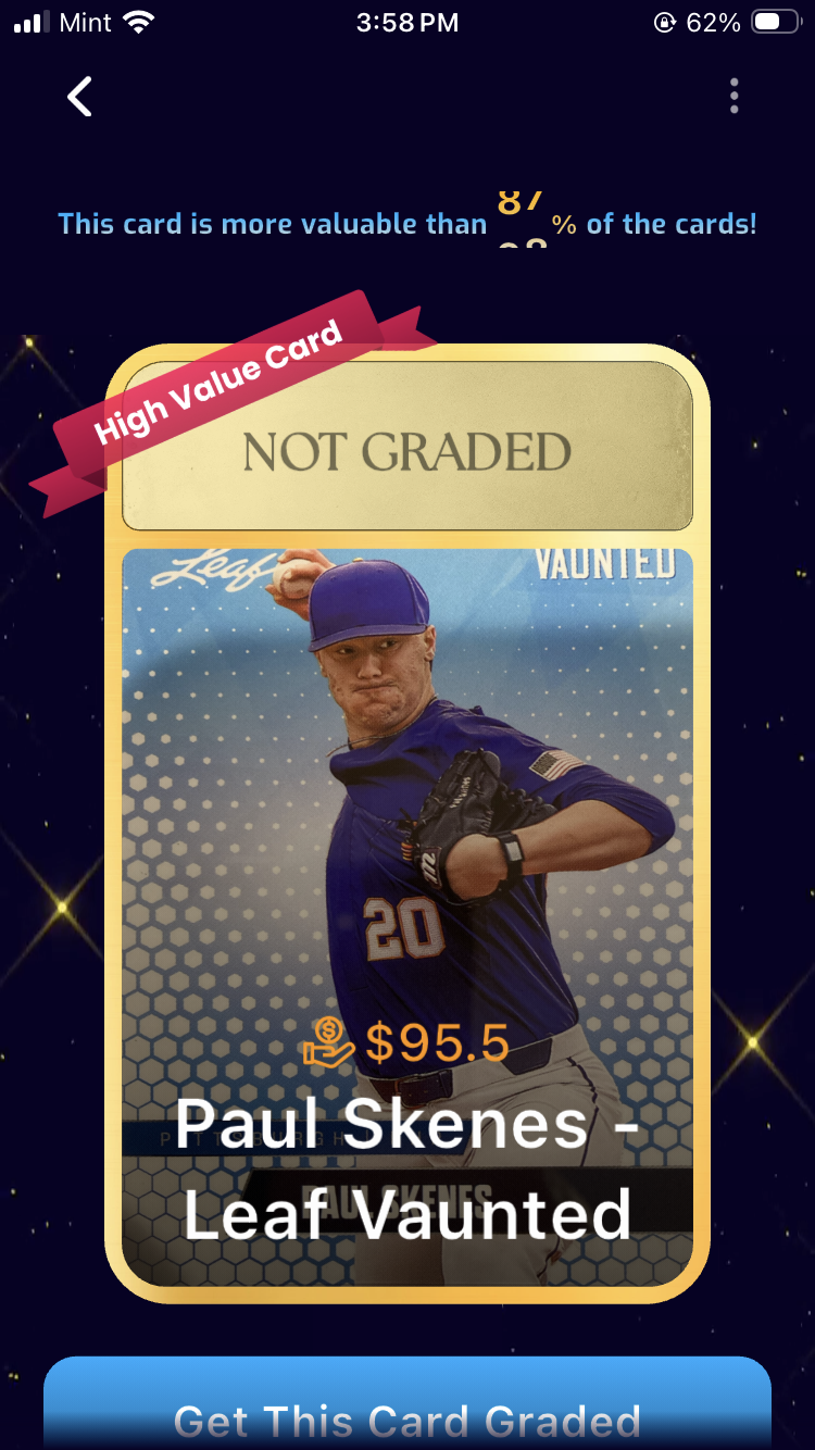 Paul Skenes graded mint 10 rookie card